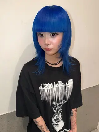 ミディアム REINA/デザイン /ハイトーン/原宿のヘアスタイル