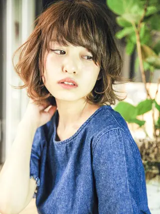 ショート カラー パーマ 髪質改善/韓国風 レイヤー/田村祐樹のヘアスタイル