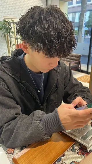 ショート パーマ🌀 メンズスタイルゆうなのヘアスタイル