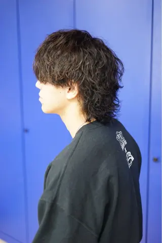 ミディアム パーマ メンズ 佐々木 大地のヘアスタイル