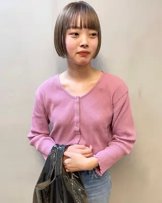 ミディアム カラー パーマ ヘアアレンジ メンズ キッズ ネイル マツエク・マツパ アイブロウ tatsumi/ボブ ウルフ/レイヤーのヘアスタイル