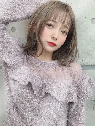 ミディアム カラー 乾かすだけで美髪✨ 髪質改善専門/鈴木遼のヘアスタイル