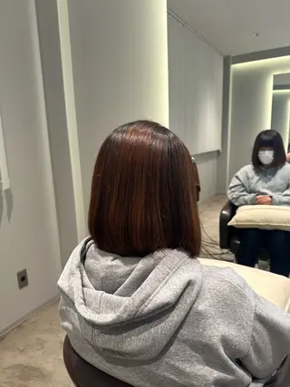 ミディアム 髪質改善ストレート 中林優太のヘアスタイル