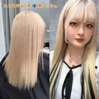ロング ヘアアレンジ 大人GAL製造機/カ ラー×エクステゆいとのヘアスタイル