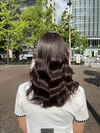 セミロング 透明感カラー🇰🇷 レイヤー✨桑原　研太のヘアスタイル