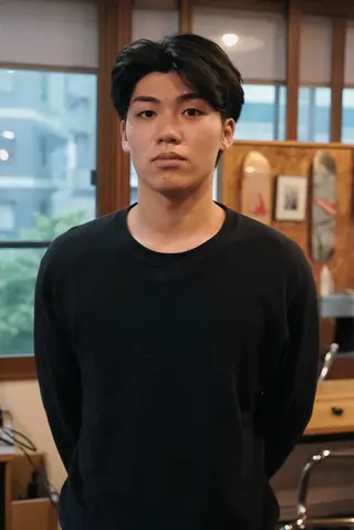 パーマ メンズ 千葉 慎也のヘアスタイル