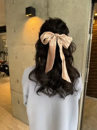 ロング ヘアアレンジ ヘアセット/レイヤー 縮毛矯正/はるか🎀のヘアスタイル