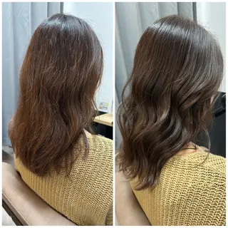 ミディアム カラー TELAHAIR成田 マネージャー吉野美羽のヘアスタイル