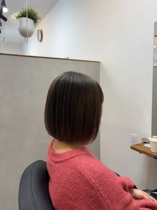 ミディアム カラー 豊橋/菜月/ブリーチ /艶カラーハイトーンのヘアスタイル
