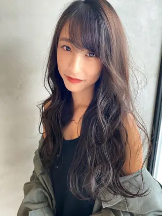 ロング カラー ヘアアレンジ ネイル マツエク・マツパ 夜23時まで予約🉑 reverieあきらのヘアスタイル