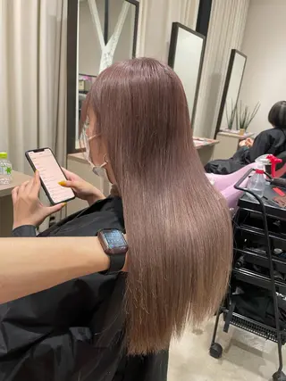 ロング カラー ヘアアレンジ 🧸ハイトーン🧸 ゆっきー🧸のヘアスタイル