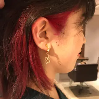 ミディアム カラー 鎌田 愛のヘアスタイル