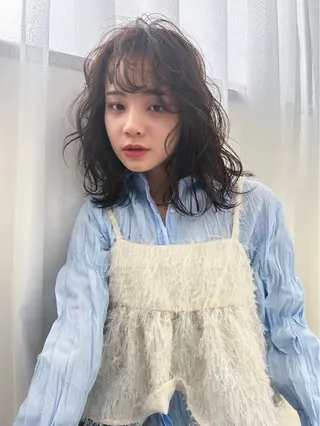 セミロング ヘアアレンジ 西川 竜誠のヘアスタイル