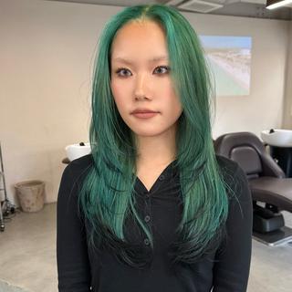ロング カラー ハイトーン×似合わせ 🌱中川慎之介のヘアスタイル