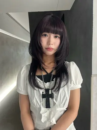 カラー ️💜akari💜 ハイトーン/レイヤーのヘアスタイル