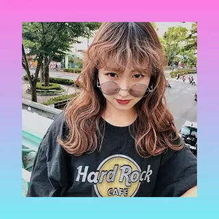 ロング カラー ヘアアレンジ 韓国レイヤーカット/ 儚げカラーチナツのヘアスタイル