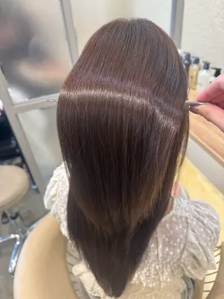 ロング カラー REMIKA/ ケアカラー/髪質改善のヘアスタイル