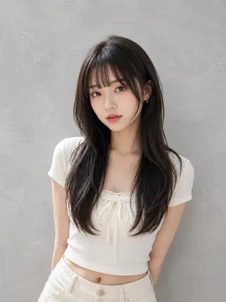 ロング レイヤー【無料】🧸 山口みずほ 🤎のヘアスタイル