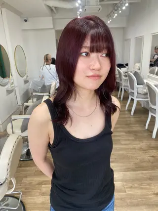 ミディアム mio♡ベージュ特化 🎀透明感カラーのヘアスタイル