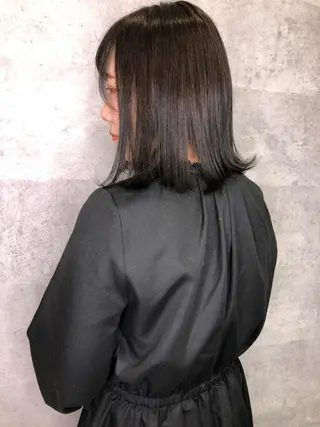 ミディアム カラー 髪質改善 中川 翔のヘアスタイル