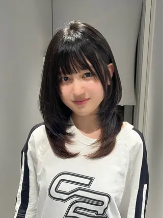 セミロング 無料カットモデル 指名率No.1✅ユナのヘアスタイル