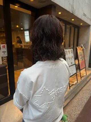 ミディアム カラー パーマ カットモデル募集/ 石川絢佳🍓⸝⸝꙳のヘアスタイル