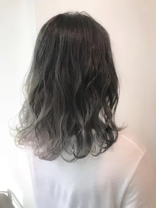 セミロング カラー パーマ 透明感カラー/ レイヤー　YUKAのヘアスタイル