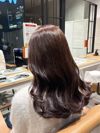 セミロング カラー アサノ メグミのヘアスタイル