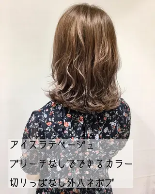 セミロング カラー ヘアアレンジ メンズパーマ特化/ メッシュ/薫/店長のヘアスタイル