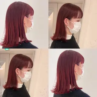ミディアム カラー カジュアルを女っぽく 𝗮𝘆𝗮𝗰𝗼のヘアスタイル