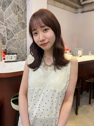 ミディアム カラー Sanaダブルカラー ✨️パルコ徒歩1分のヘアスタイル