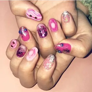 ネイル 渋谷/チップ長さ出し 👑アプレgel-xのネイルデザイン