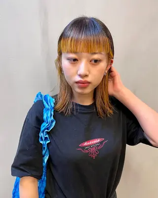 ミディアム カラー パーマ ヘアアレンジ メンズ キッズ ネイル マツエク・マツパ アイブロウ tatsumi/ボブ ウルフ/レイヤーのヘアスタイル