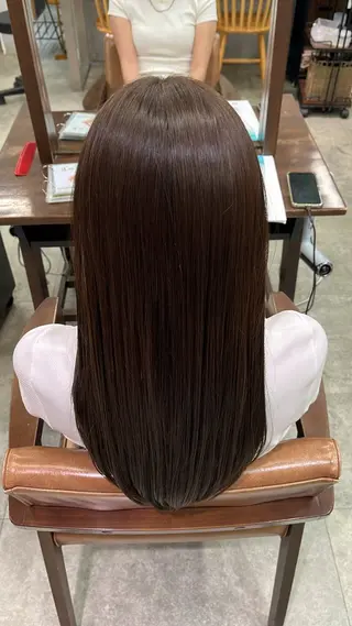 セミロング 縮毛矯正/さらつや トリートメント首藤のヘアスタイル