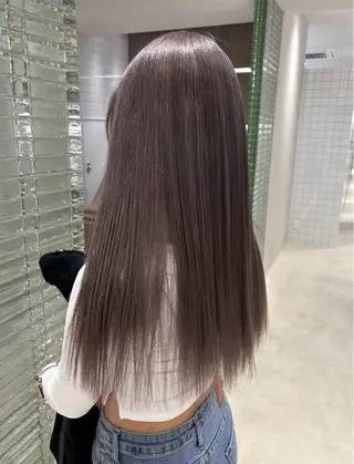 セミロング カラー ヘアアレンジ メンズ ‎透明感×艶髪 ‎🫒maki🎀のヘアスタイル