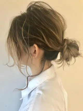セミロング カラー パーマ ヘアアレンジ メンズ キッズ ネイル マツエク・マツパ Lien 深井店のヘアスタイル
