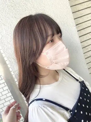 ロング 柏韓国ヘア 白石芽衣のヘアスタイル