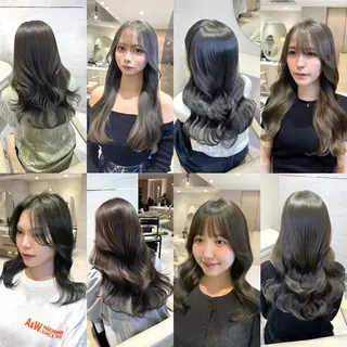 ロング カラー 透明感カラー🌿 グレージュ🐺陽介のヘアスタイル
