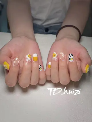 ショート めぐみのネイルサロン スタッフ練習のネイルデザイン