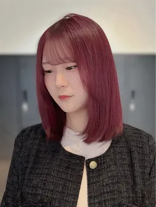 セミロング カラー 🎨艶感ニュアンス カラー🐬櫻井海星のヘアスタイル
