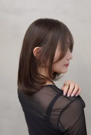 セミロング 髪質改善/ベージュ 🎀mikuのヘアスタイル