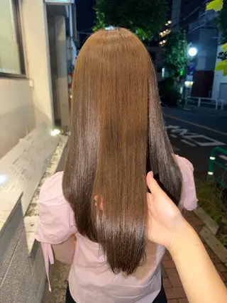 ロング カラー ツヤ重視 ワンカラー🫧Mioのヘアスタイル