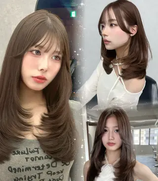 セミロング 西尾 彩那のヘアスタイル