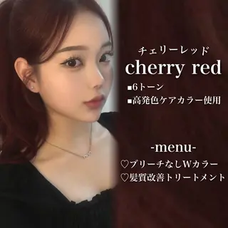 ロング カラー 💗愛され暖色💗 ピンク/レッド💗のヘアスタイル