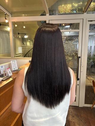 ロング カラー くいた あやなのヘアスタイル