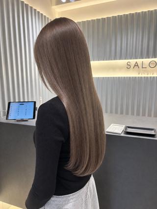 ロング カラー ヘアアレンジ 押切 響　のヘアスタイル