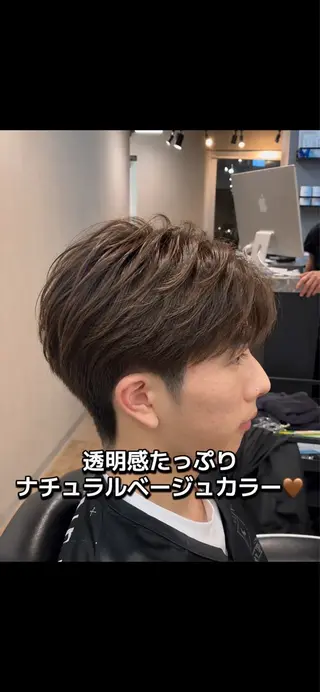 ショート カラー メンズ 🦖櫂斗🦖/ 大宮/透明感カラーのヘアスタイル