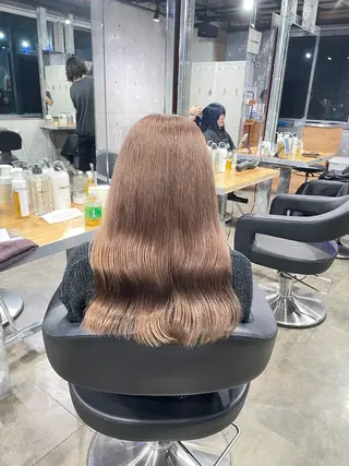 セミロング ベージュカラー💖 やすひろのヘアスタイル