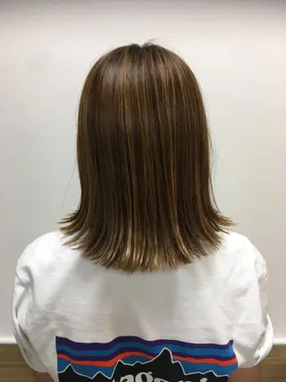 ミディアム 髪質改善/縮毛矯正 /レイヤーカット岡部のヘアスタイル