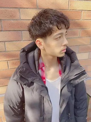 ショート カラー パーマ ヘアアレンジ メンズ ちこ .のヘアスタイル